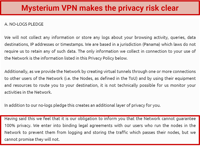 Privacy — Dependant on Node Reputation